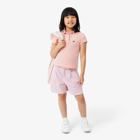 Scalloped Collar Piqué Polo Shirt - PJ0953