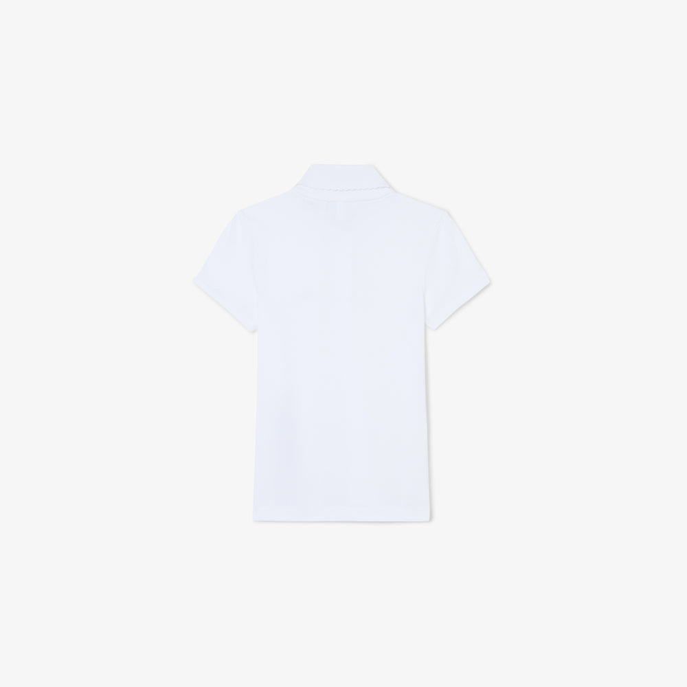 Scalloped Collar Piqué Polo Shirt - PJ0968