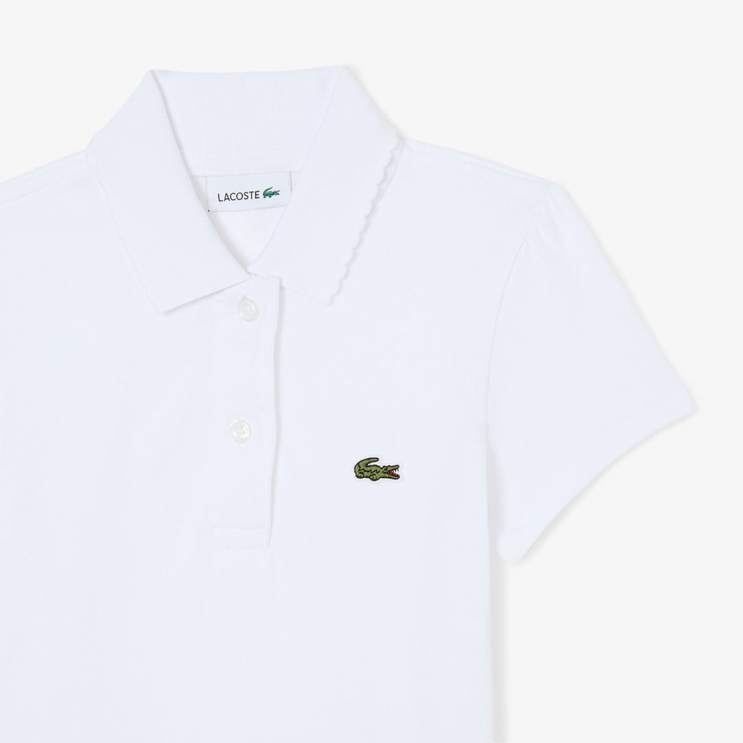Scalloped Collar Piqué Polo Shirt - PJ0968