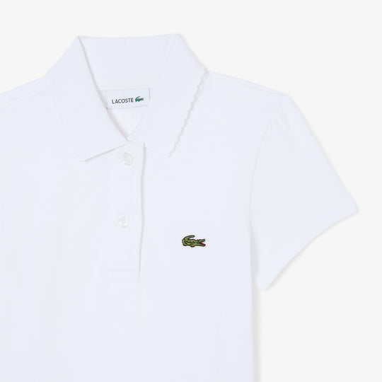 Scalloped Collar Piqué Polo Shirt - PJ0968