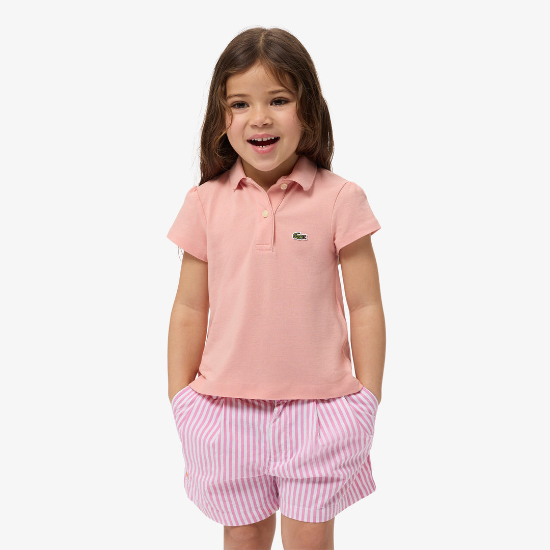 Scalloped Collar Piqué Polo Shirt - PJ0968