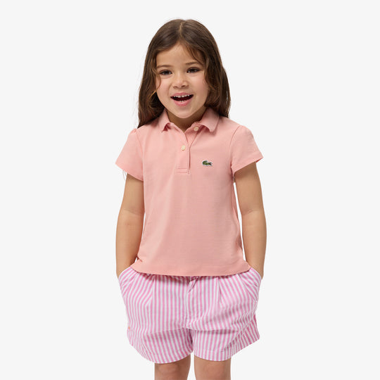 Scalloped Collar Piqué Polo Shirt - PJ0968