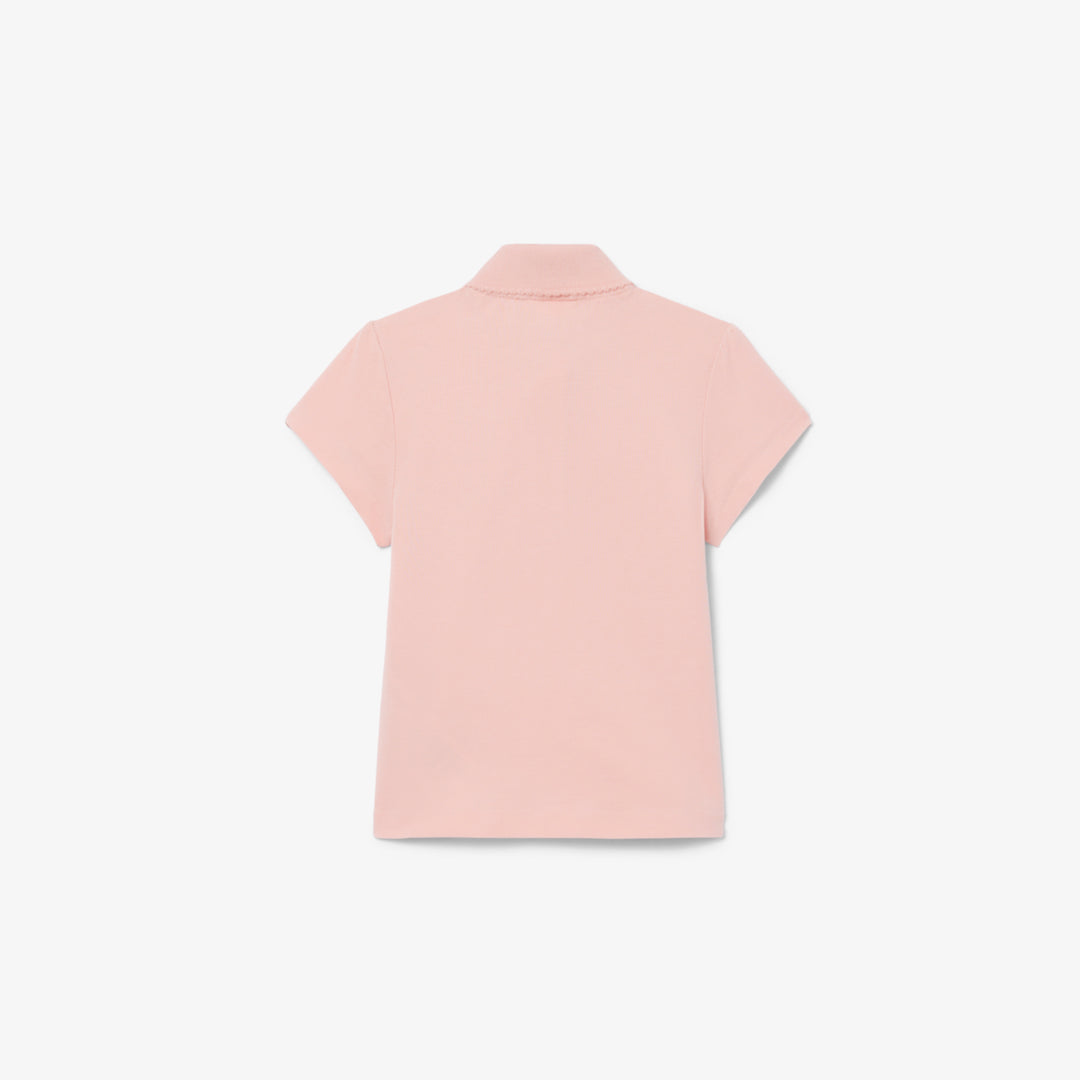 Scalloped Collar Piqué Polo Shirt - PJ0968