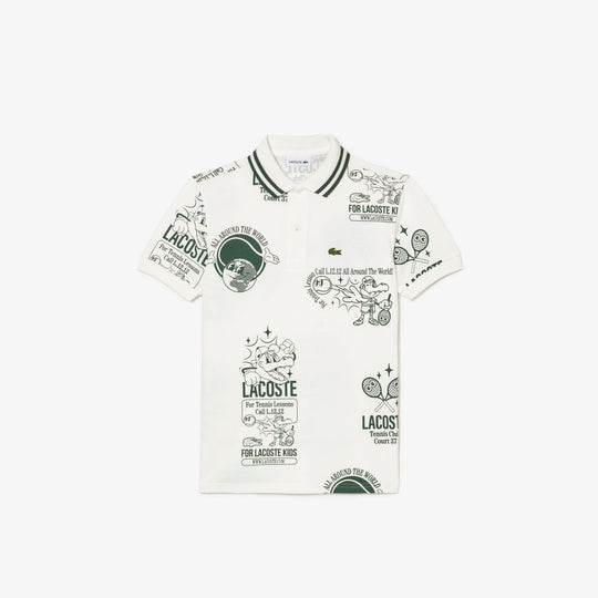 Graphic Print Cotton Polo Shirt - PJ1250