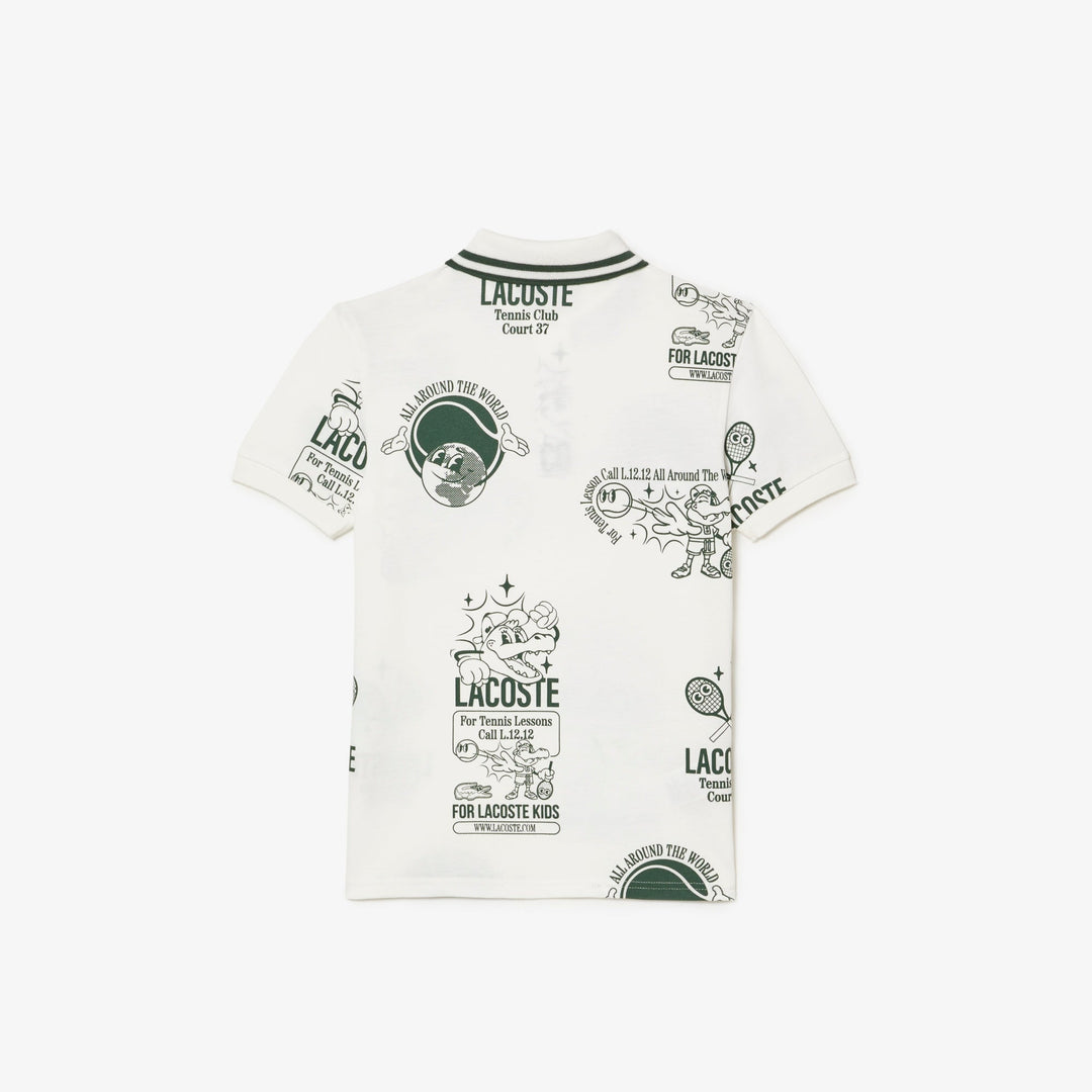 Graphic Print Cotton Polo Shirt - PJ1250