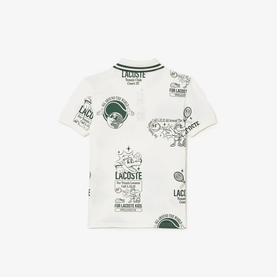 Graphic Print Cotton Polo Shirt - PJ1250