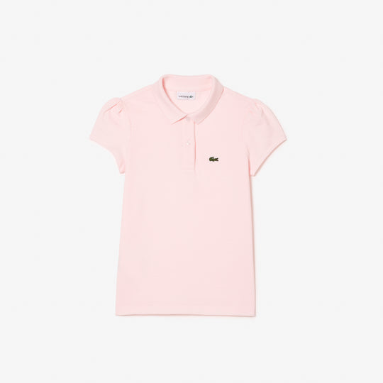 Girls' Lacoste Scalloped Collar Mini Pique Polo Shirt - PJ3594