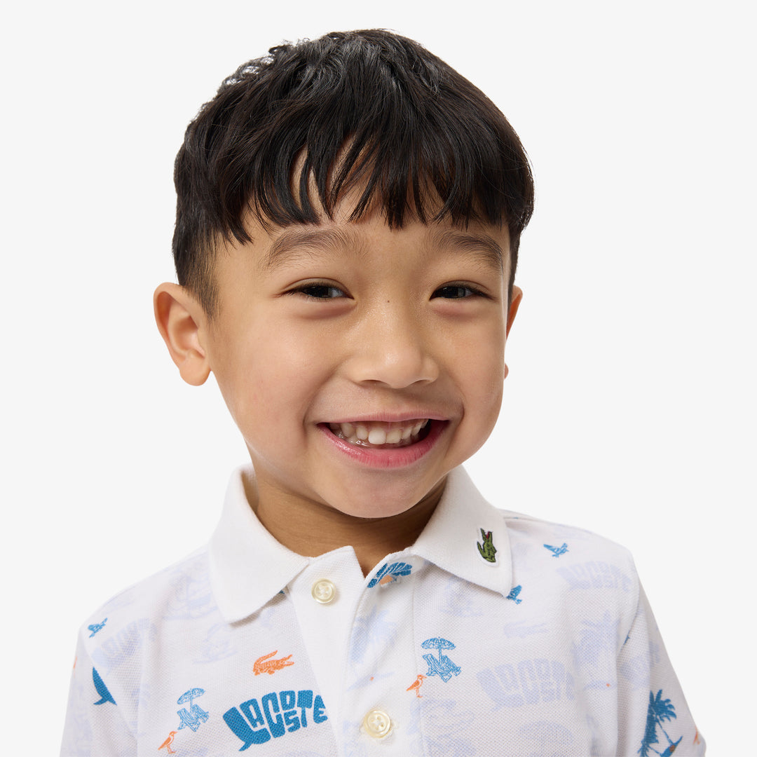 Mini Piqué Printed Polo Shirt - PJ6658