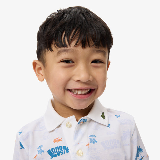 Mini Piqué Printed Polo Shirt - PJ6658