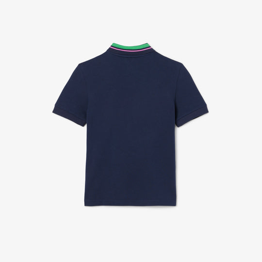 Stripe Collar Petit Pique Polo Shirt - PJ8402