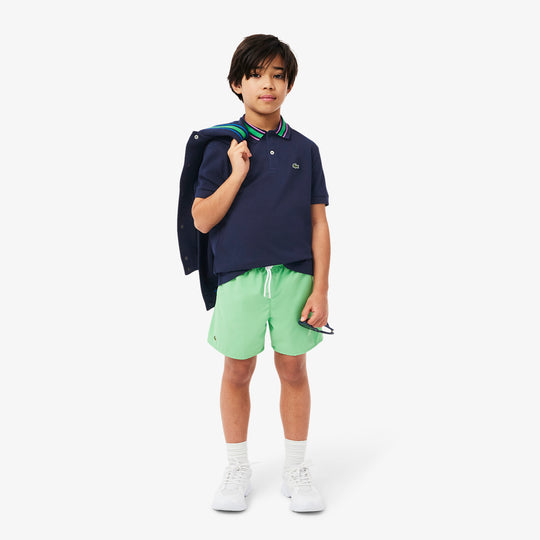 Stripe Collar Petit Pique Polo Shirt - PJ8402