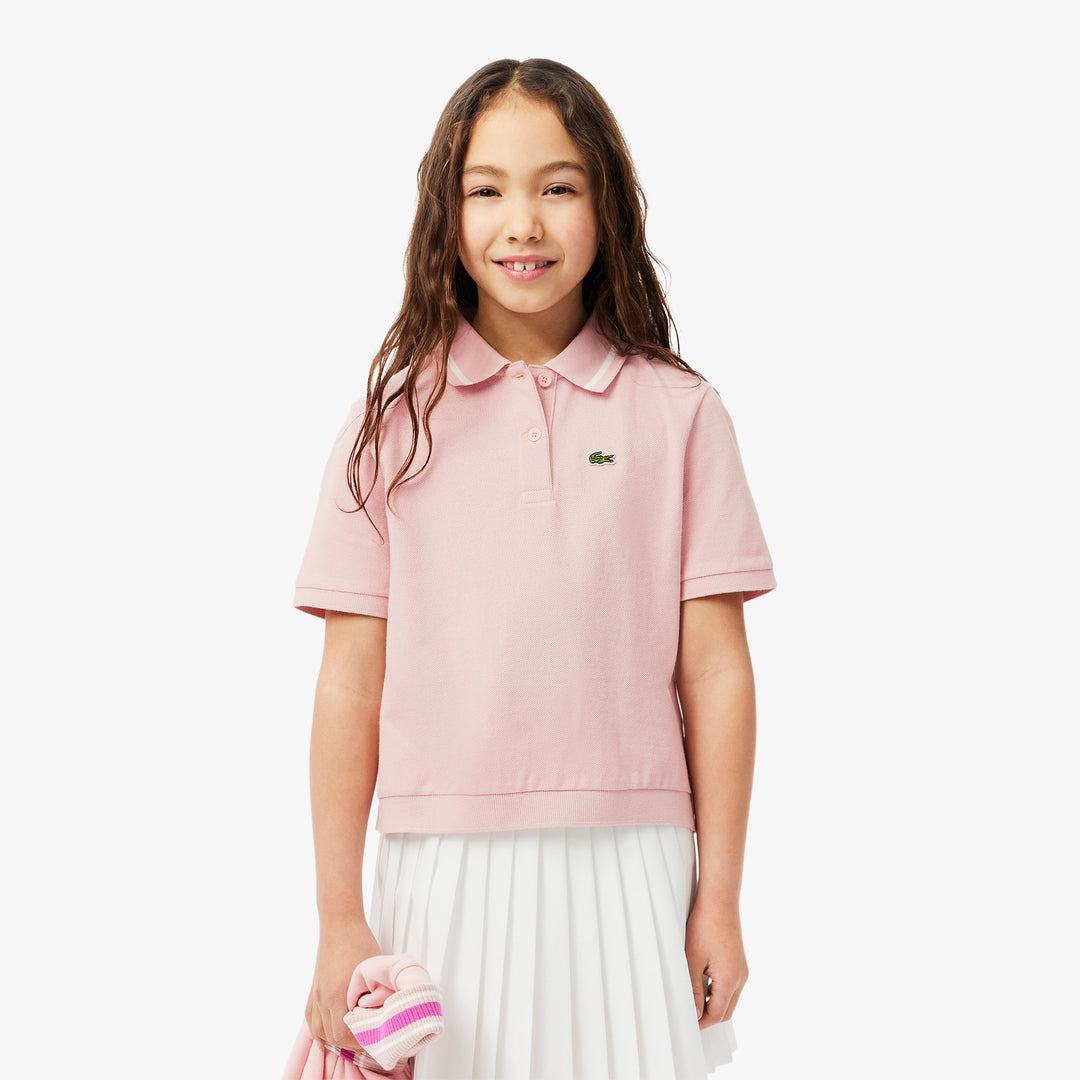 Pleat Back Petit Pique Polo Shirt - PJ8439