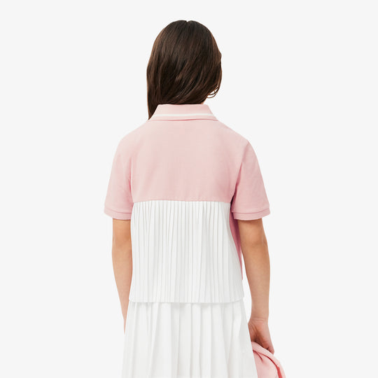 Pleat Back Petit Pique Polo Shirt - PJ8439