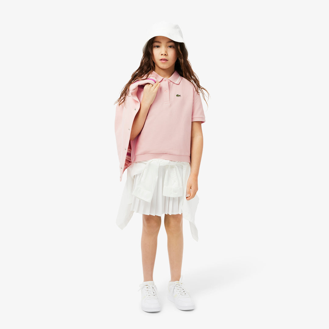 Pleat Back Petit Pique Polo Shirt - PJ8439