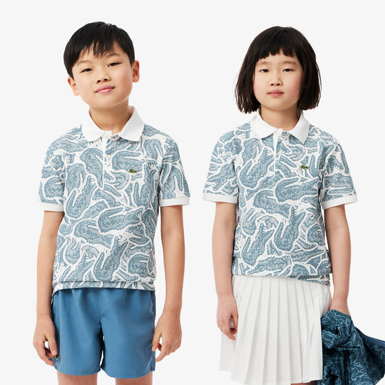 Petit Pique Print Polo Shirt - PJ8466