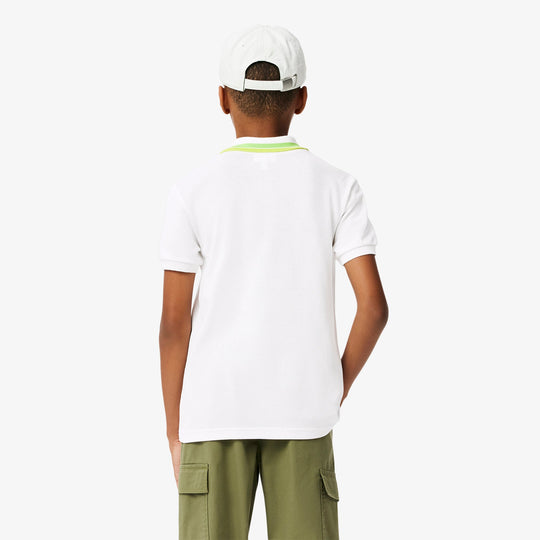 Stripe Collar Piqué Polo Shirt - PJ9702