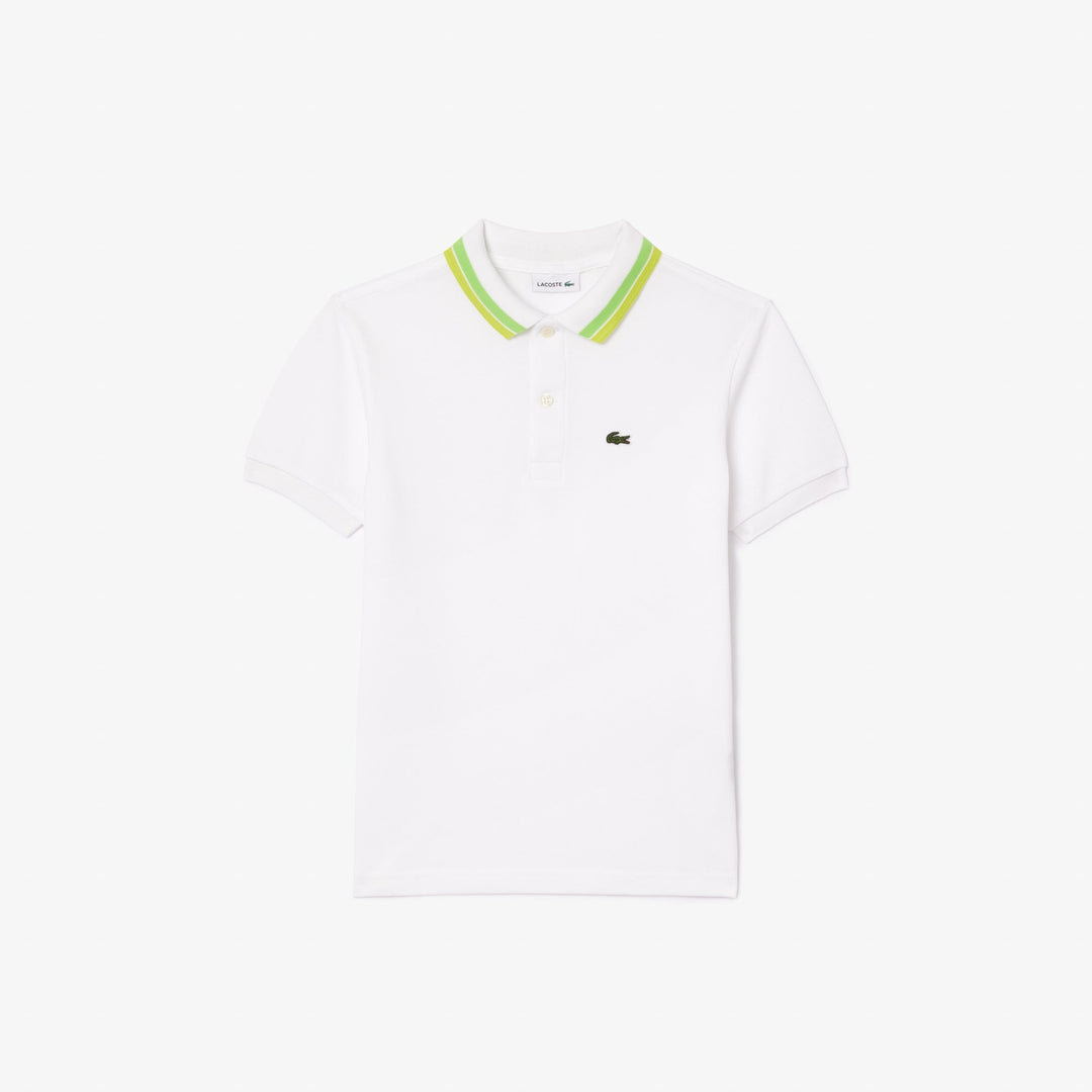 Stripe Collar Piqué Polo Shirt - PJ9702