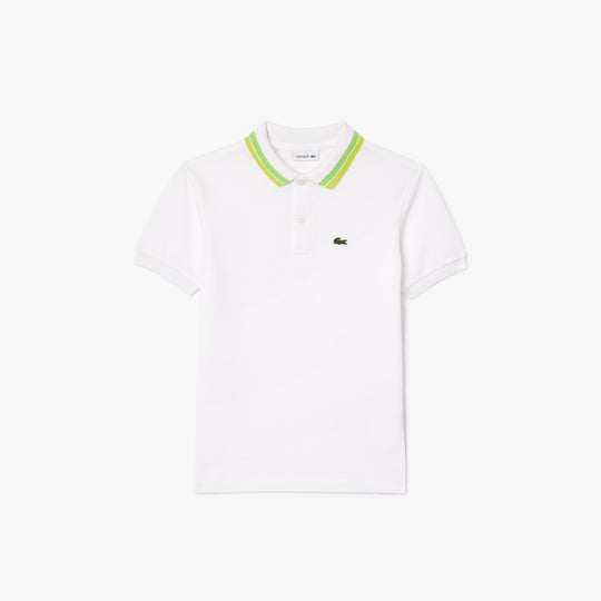 Stripe Collar Piqué Polo Shirt - PJ9702