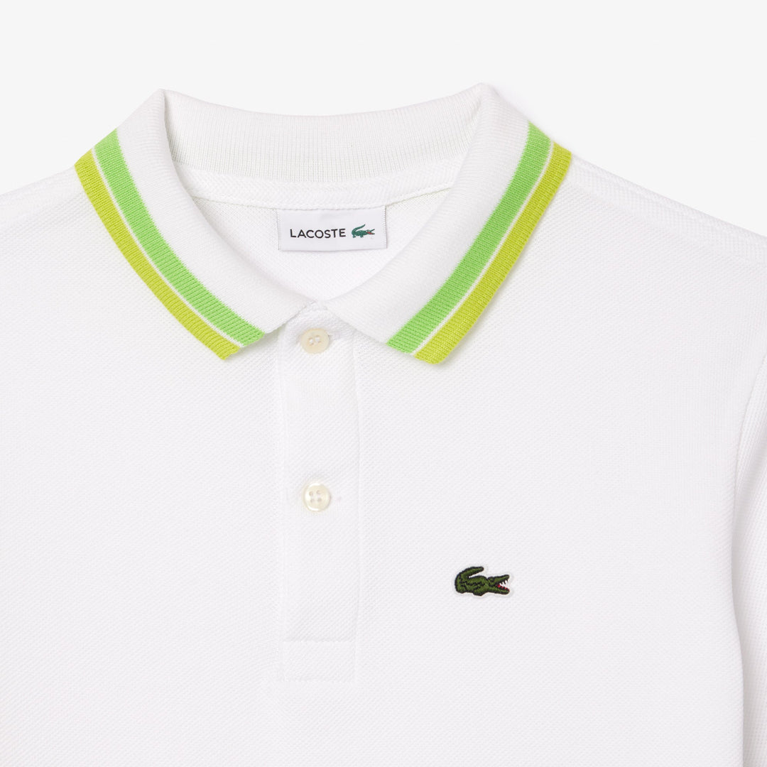 Stripe Collar Piqué Polo Shirt - PJ9702