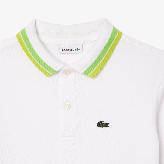 Stripe Collar Piqué Polo Shirt - PJ9702