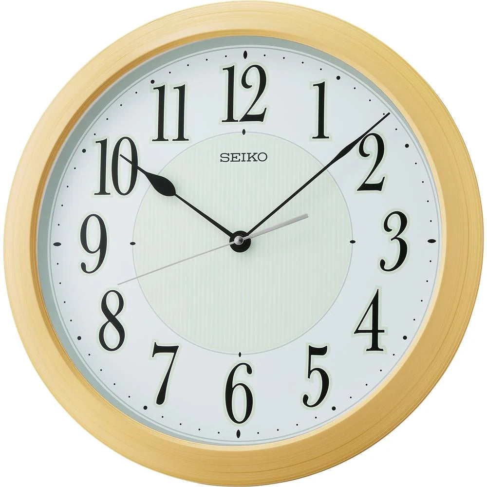 WALL CLOCK LIGHT BROWN PLASTIC CASE 41 x 5 cm - QXA824AL