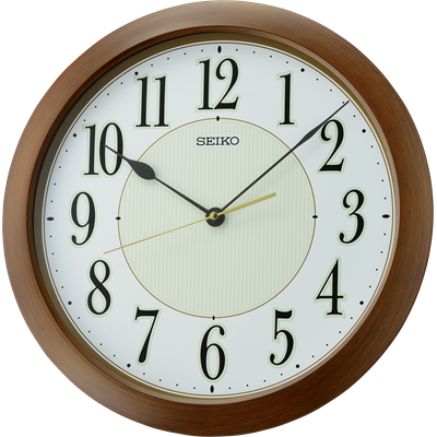 WALL CLOCK DARK BROWN PLASTIC CASE 41 x 5 cm - QXA824BL