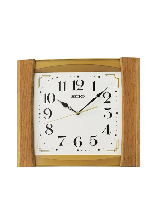 WALL CLOCK LIGHT BRWN WOODEN 32.2 x 36.7 x 4.5 cm - QXA827BL