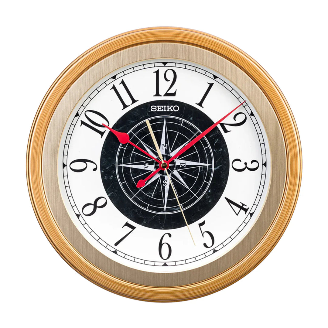 WALL CLOCK BROWN PLASTIC CASE 35 x 4.5 cm- QXA844GL