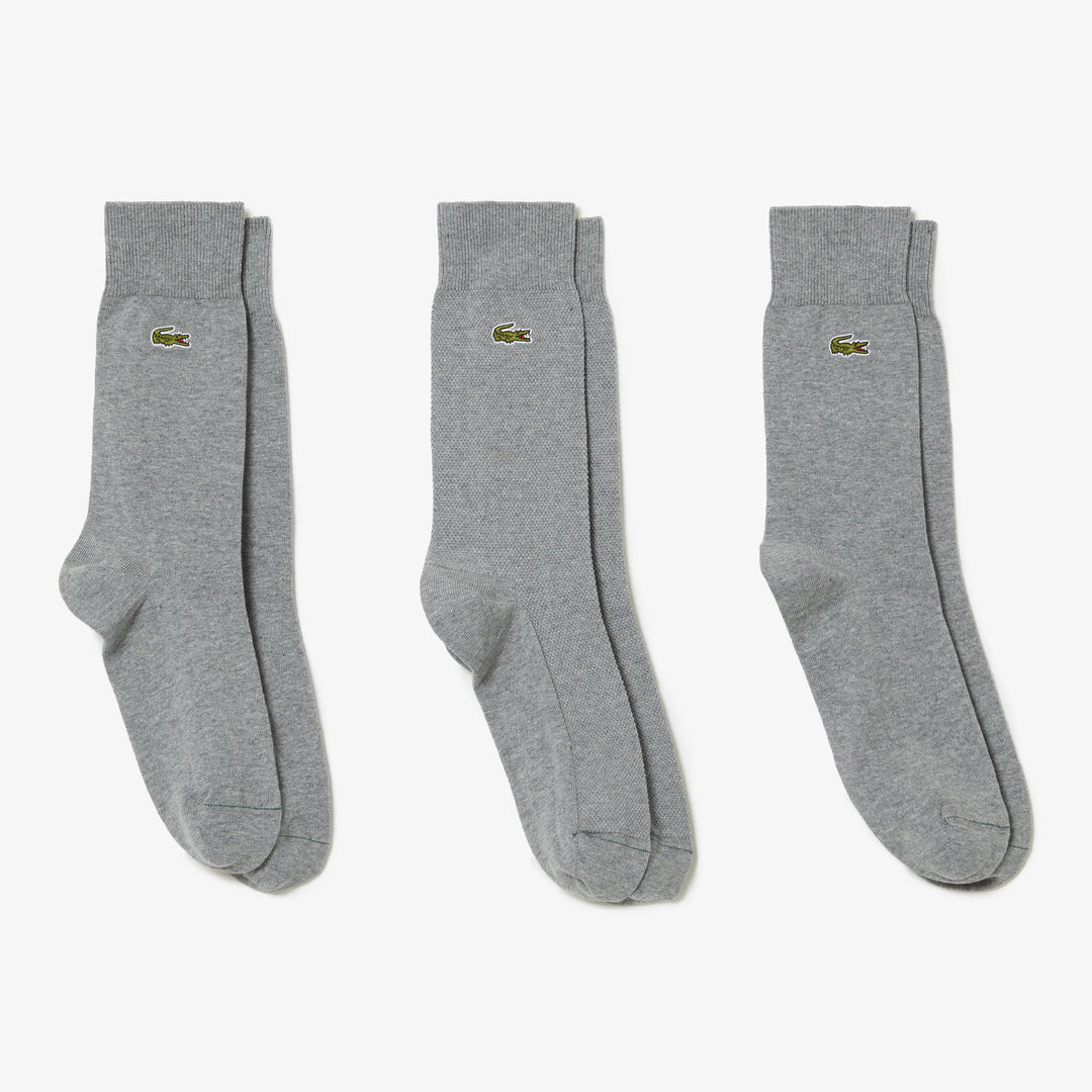 Unisex High-Cut Cotton Piqué Socks Three-Pack - RA4261