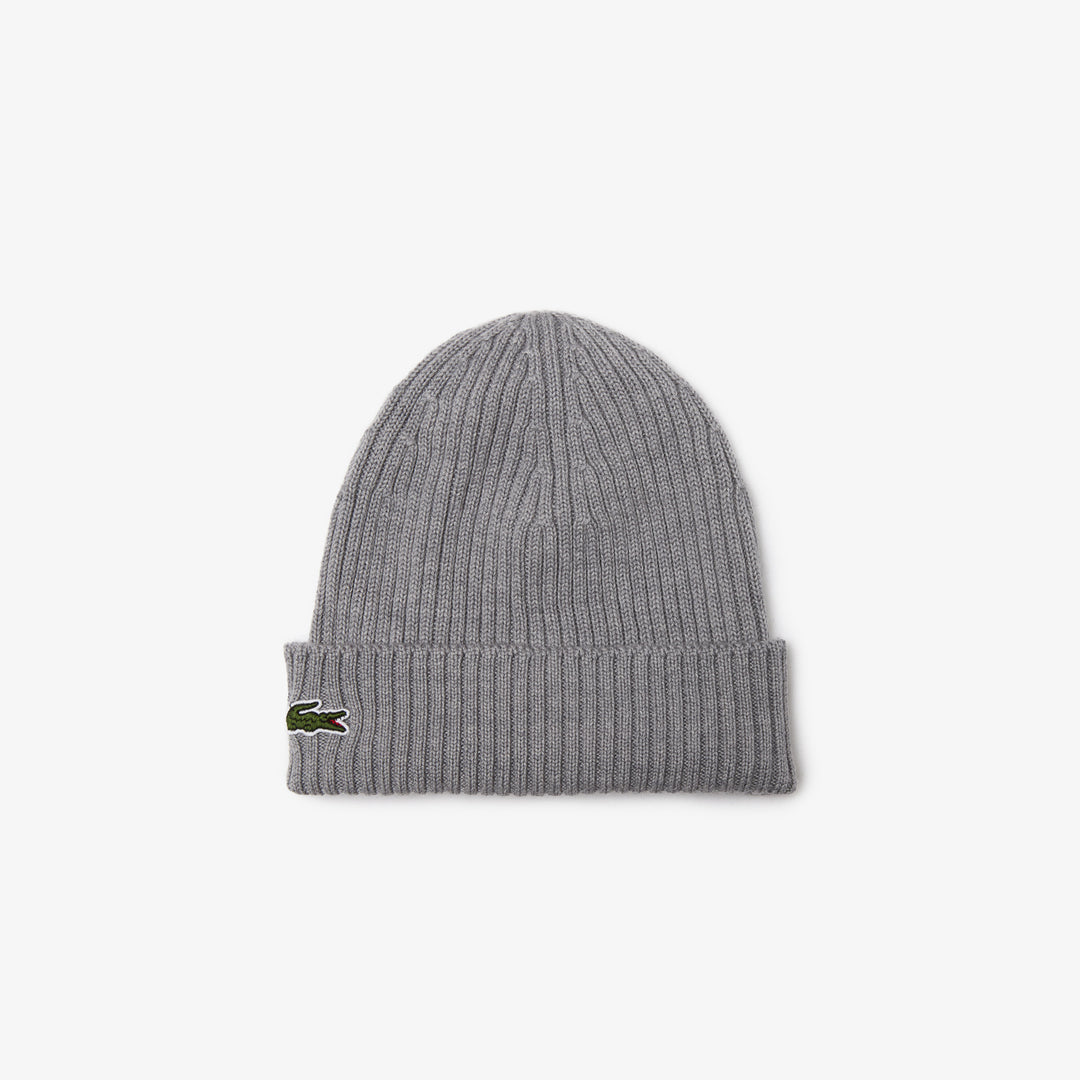 Unisex Lacoste Ribbed Wool Beanie - RB0001 - MYHOLDAL LEBANON