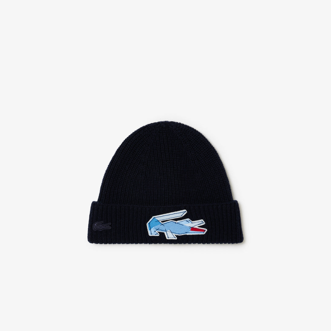 Ribbed Wool Crocodile Graphic Beanie - RB3146