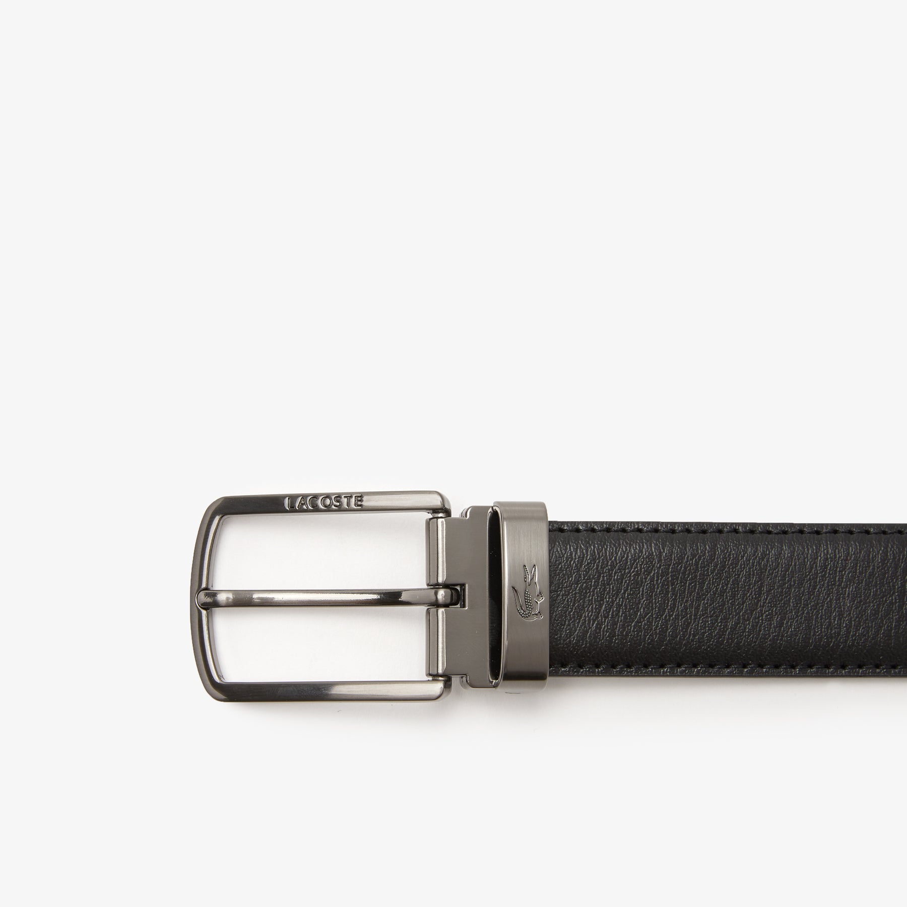 Lacoste Men's Embossed Leather Monogram Belt