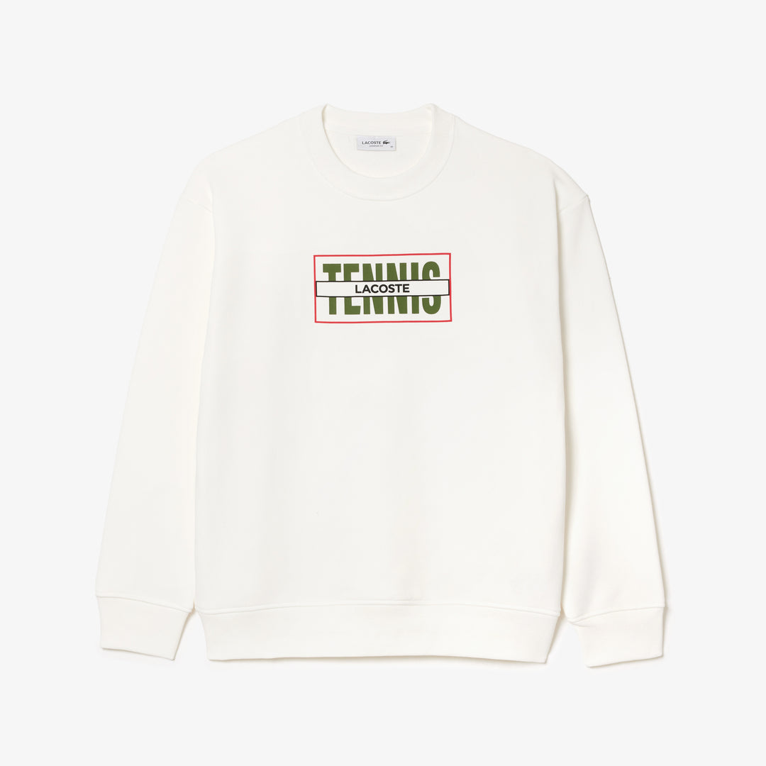 Oversized Tennis Print Fleece Sweatshirt - SF1605