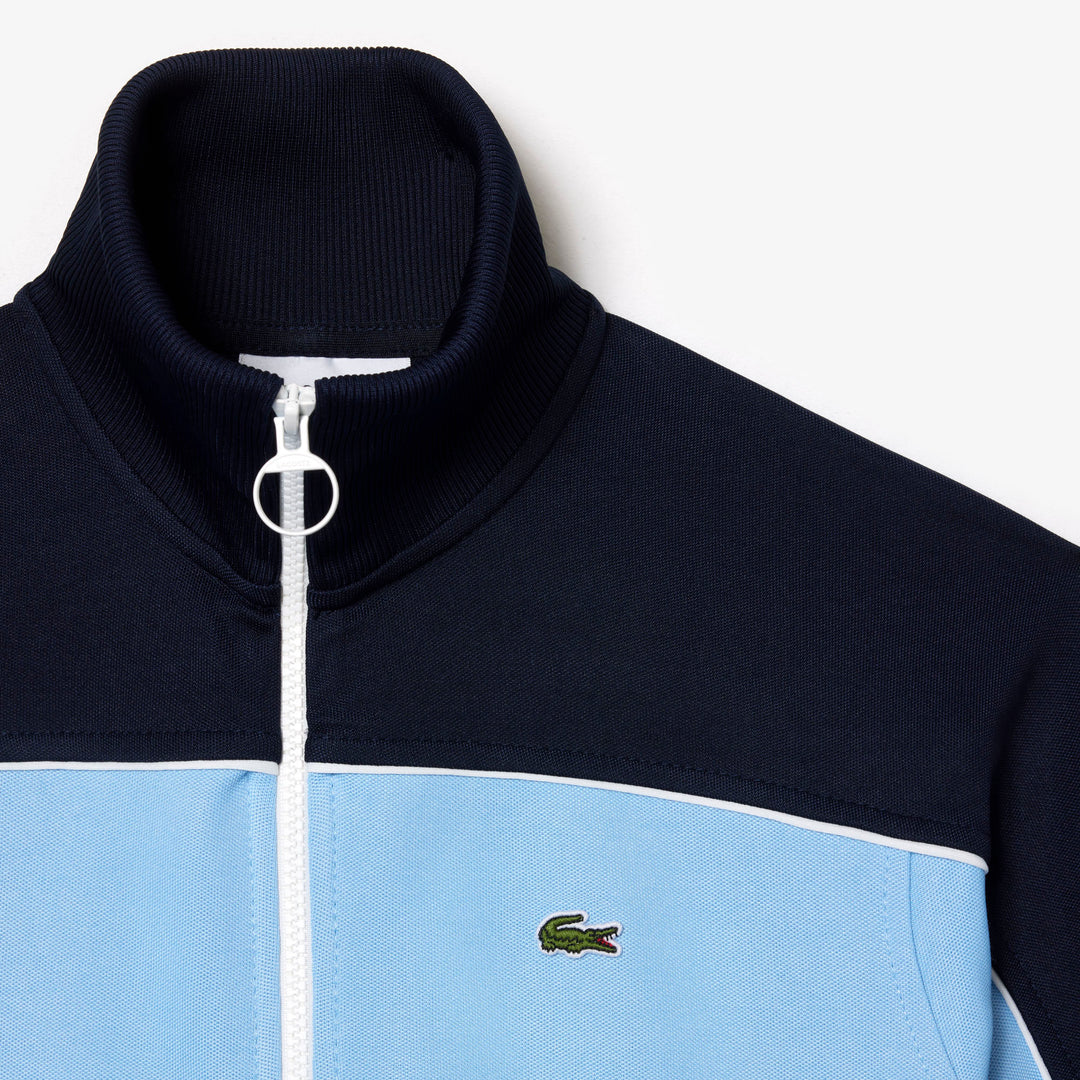 Zipped Colourblock Cotton Pique Sweatshirt - SF1632