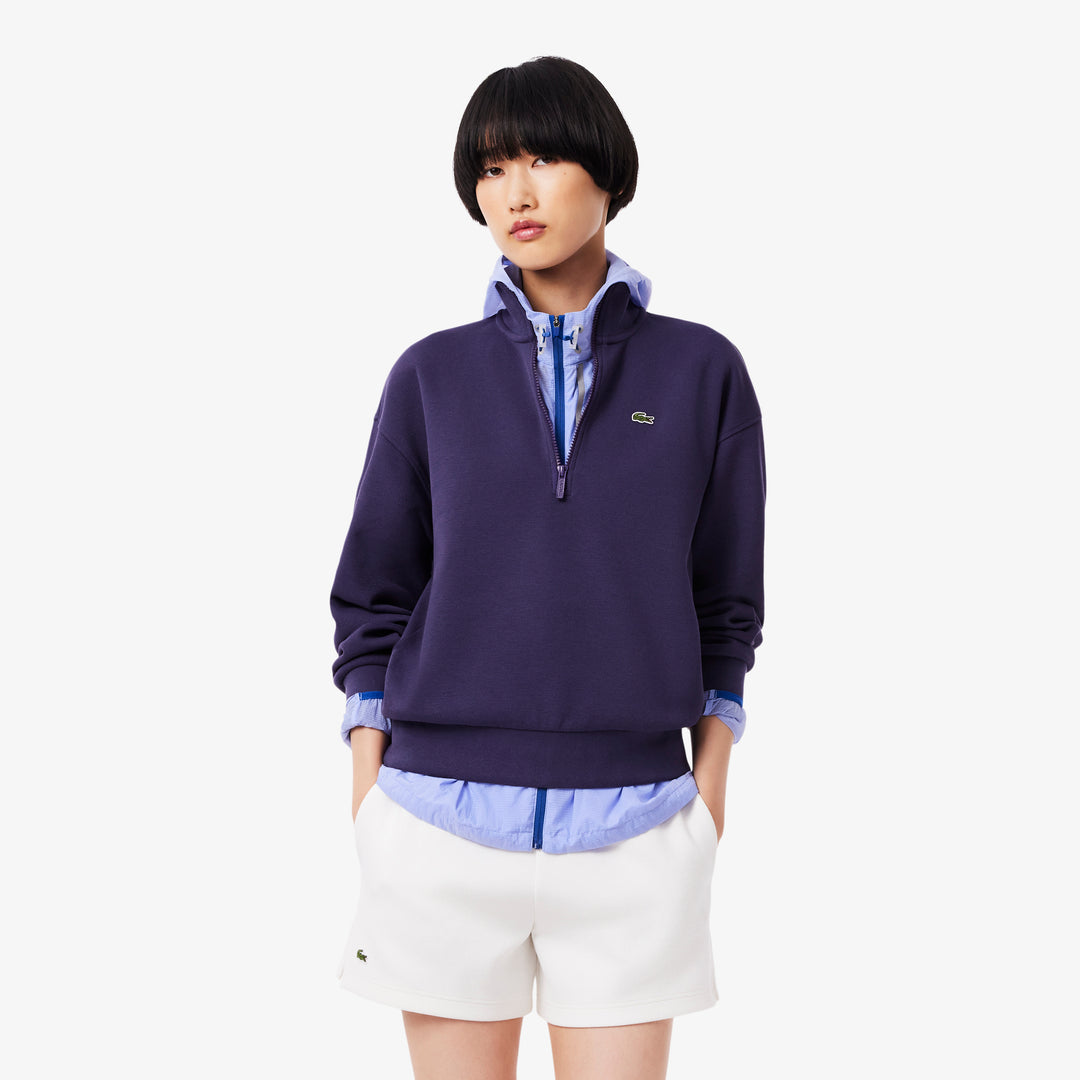 High Neck Zipped Piqué Sweatshirt - SF5271