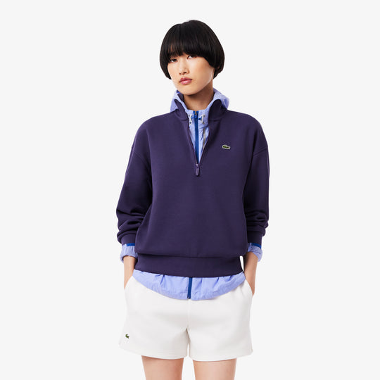 High Neck Zipped Piqué Sweatshirt - SF5271