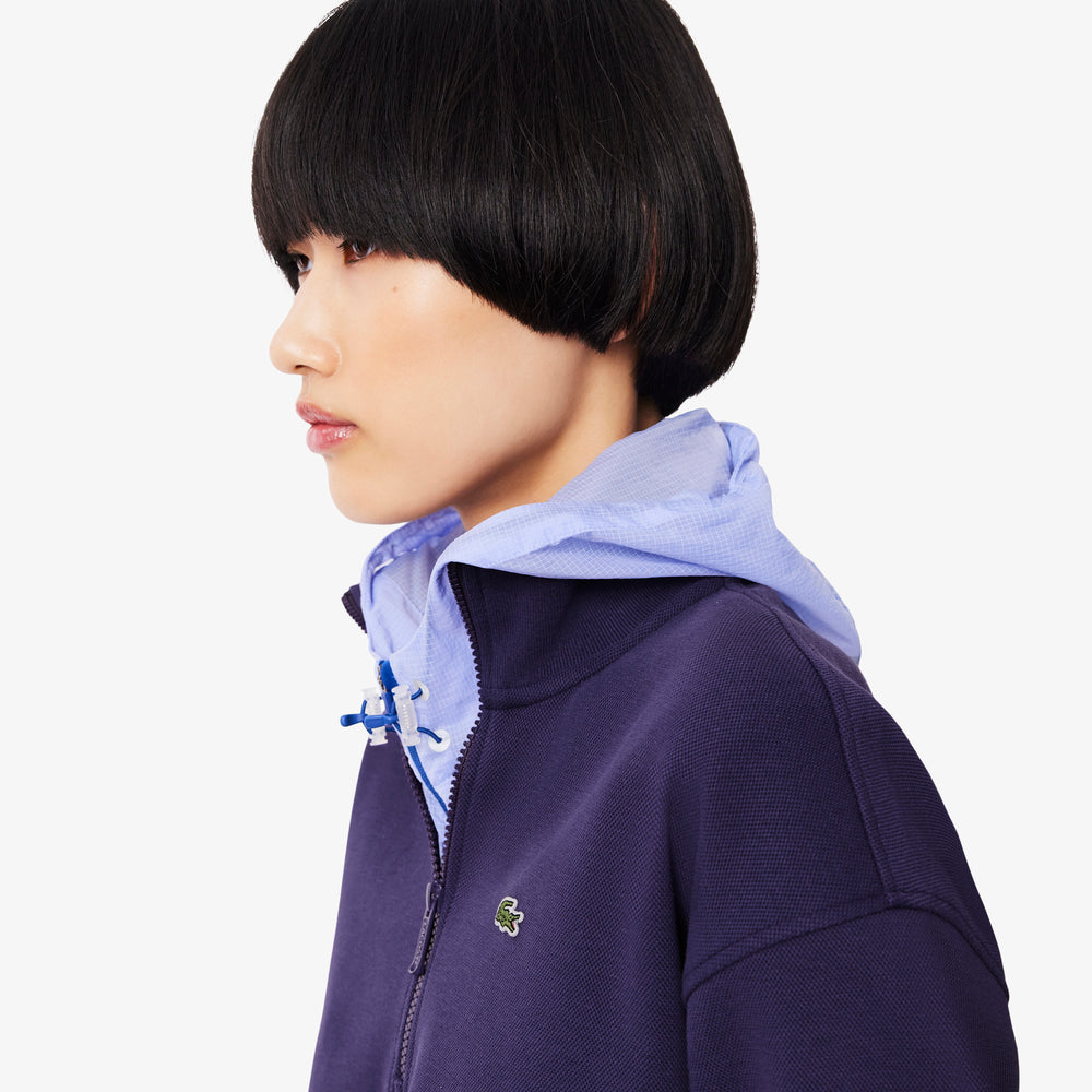 High Neck Zipped Piqué Sweatshirt - SF5271