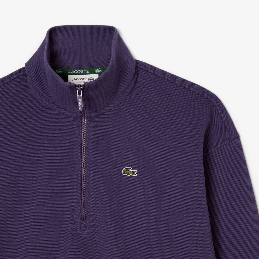 High Neck Zipped Piqué Sweatshirt - SF5271