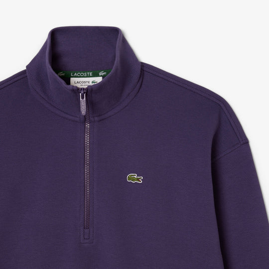 High Neck Zipped Piqué Sweatshirt - SF5271