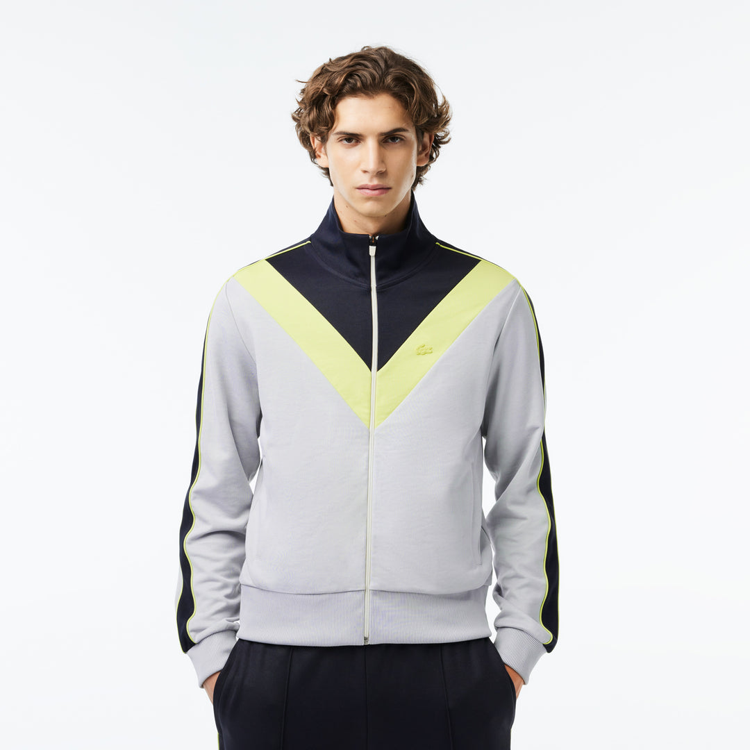Zipped Ripstop Pique Colourblock Sweatshirt - SH1168