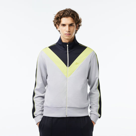 Zipped Ripstop Pique Colourblock Sweatshirt - SH1168