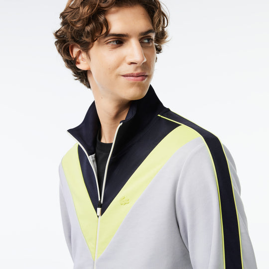 Zipped Ripstop Pique Colourblock Sweatshirt - SH1168