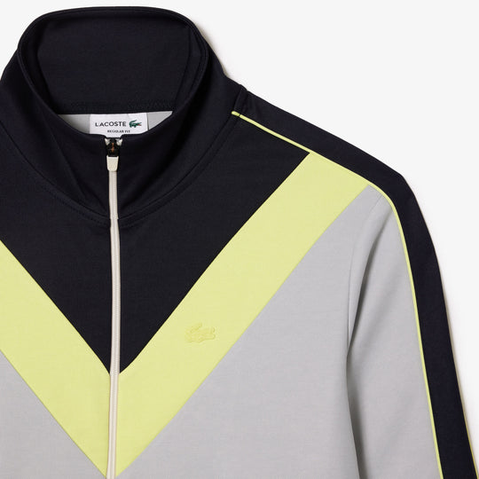 Zipped Ripstop Pique Colourblock Sweatshirt - SH1168