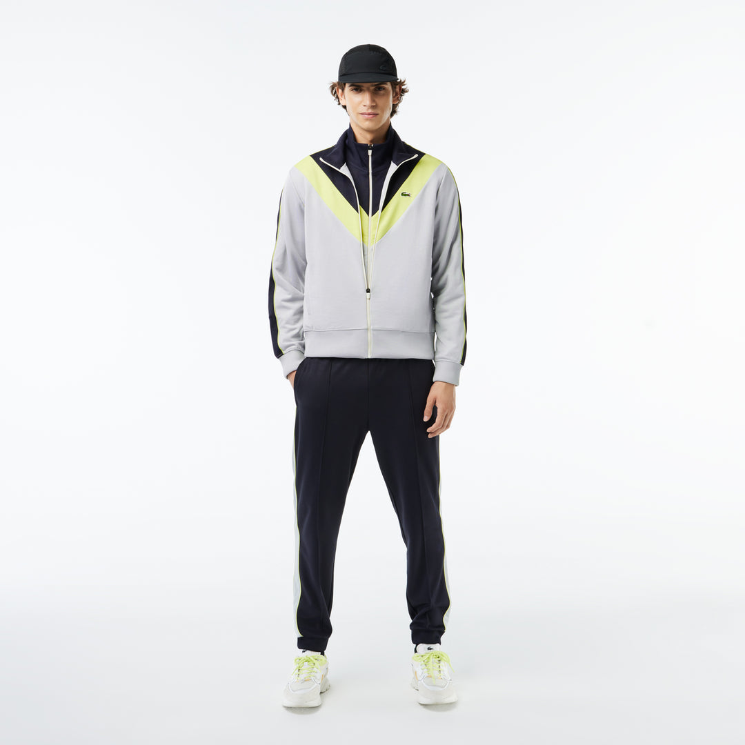 Zipped Ripstop Pique Colourblock Sweatshirt - SH1168