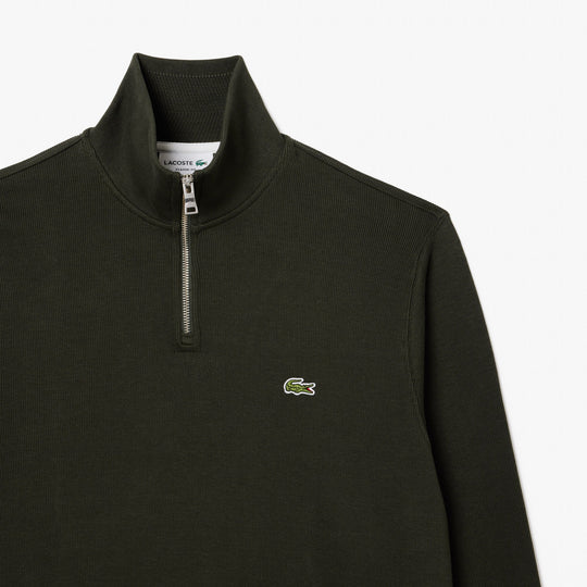 Zip-Up High Neck Interlock Sweatshirt - SH1927