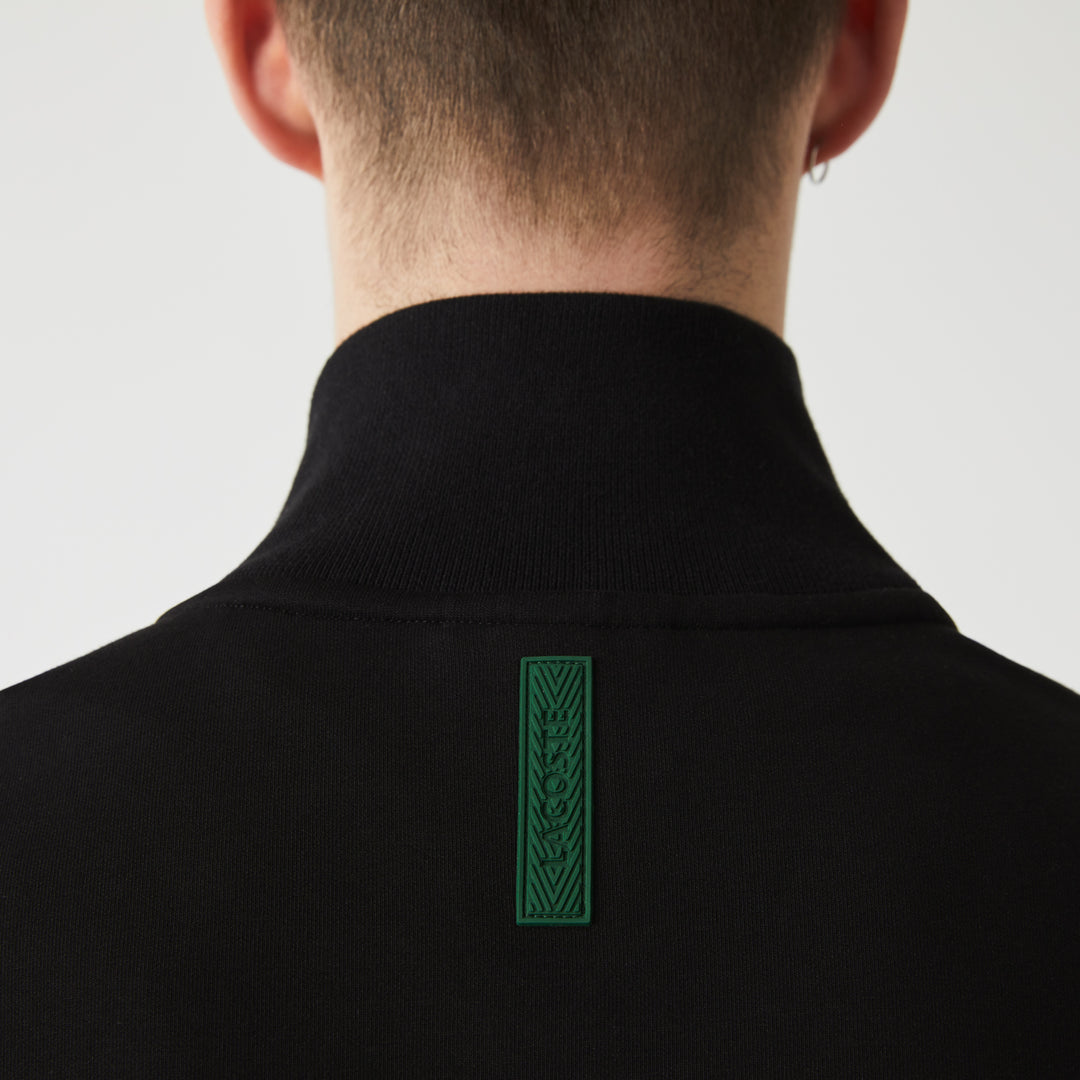 Men’S High Neck Cotton Blend Zip Sweatshirt - Sh2702