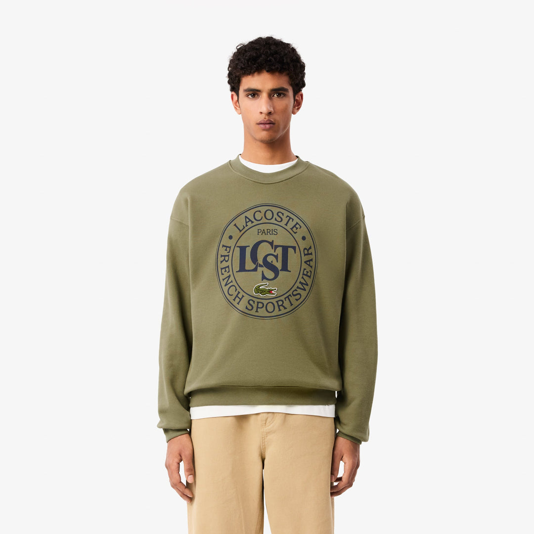 Loose Fit Printed Fleece Sweatshirt - SH2897