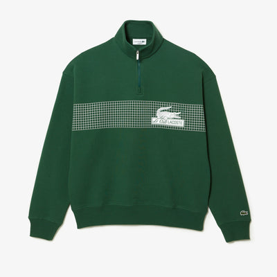 Shop The Latest Collection Of Lacoste Men’S Lacoste Zip Neck Loose Fit Organic Cotton Sweatshirt - Sh5595 In Lebanon