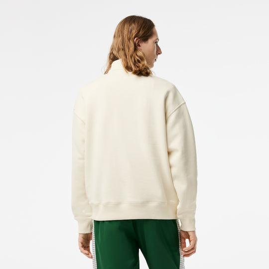 Men’S Lacoste Zip Neck Loose Fit Organic Cotton Sweatshirt - Sh5595