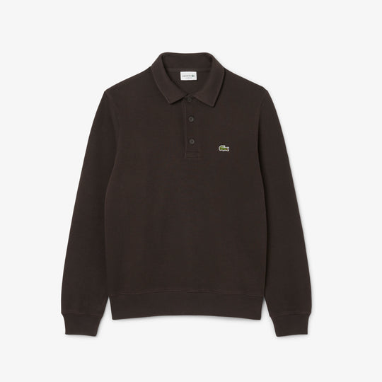 Ribbed Cotton Polo Collar Sweatshirt - SH5781